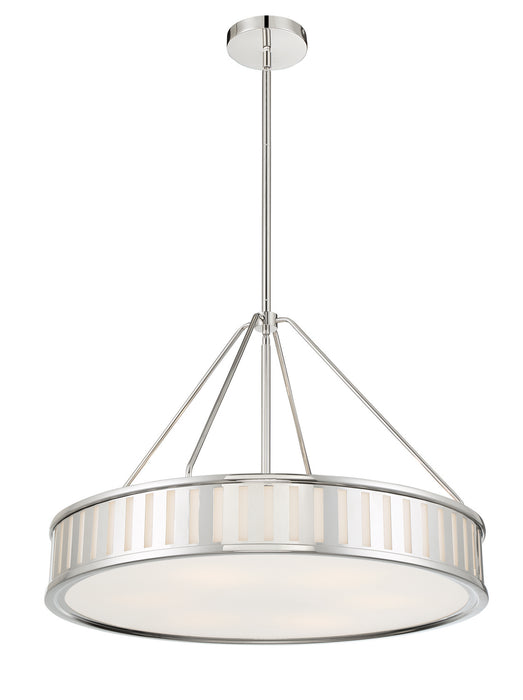 Crystorama KEN-8306-PN Kendal Six Light Pendant Polished Nickel Alternate Image 2.jpg