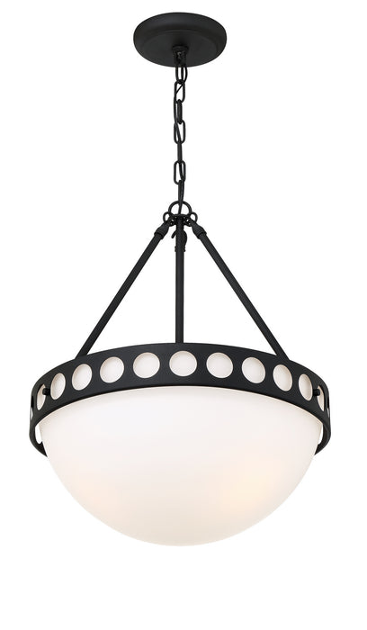 Crystorama KIR-B8105-BF Kirby Three Light Chandelier Black Forged Alternate Image 2.jpg