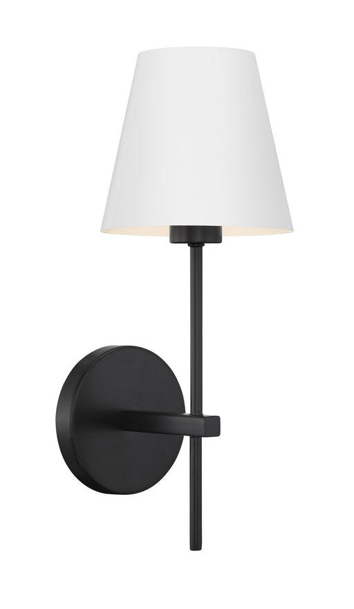 Crystorama XAV-B8321-MK Xavier One Light Wall Sconce Matte Black Alternate Image.jpg