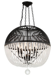 Crystorama DUV-626-MK Duval Six Light Pendant Matte Black Alternate Image.jpg
