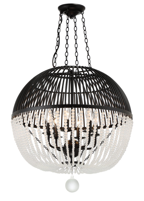 Crystorama DUV-626-MK Duval Six Light Pendant Matte Black Alternate Image.jpg