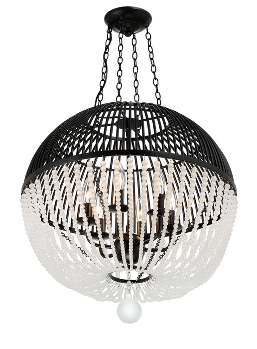 Crystorama DUV-626-MK Duval Six Light Pendant Matte Black Alternate Image 2.jpg