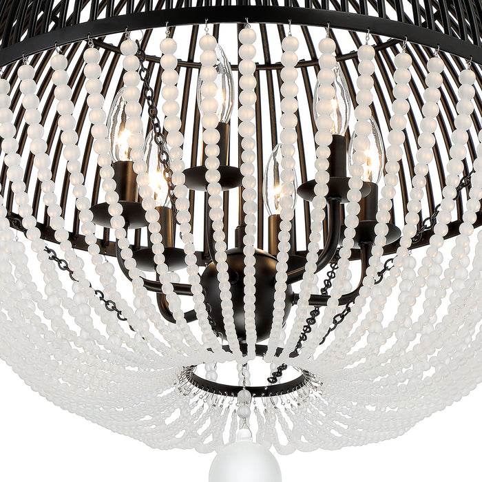 Crystorama DUV-626-MK Duval Six Light Pendant Matte Black Alternate Image 4.jpg