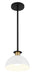 Crystorama GIG-813-BK-AG Gigi One Light Pendant Black / Aged Brass Alternate Image.jpg