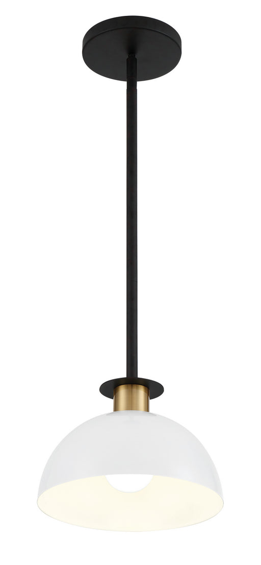 Crystorama GIG-813-BK-AG Gigi One Light Pendant Black / Aged Brass Alternate Image.jpg
