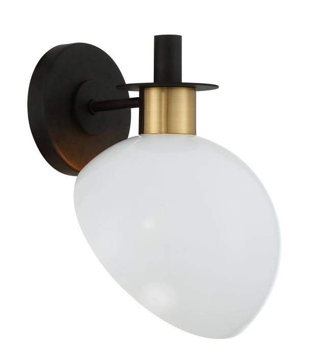 Crystorama GIG-811-BK-AG Gigi One Light Wall Sconce Black / Aged Brass Alternate Image.jpg
