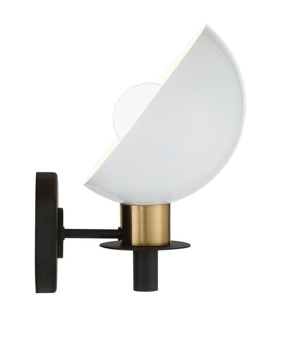 Crystorama GIG-811-BK-AG Gigi One Light Wall Sconce Black / Aged Brass Alternate Image 2.jpg