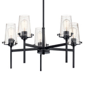 Kichler 43694BK Five Light Chandelier, Black (3)