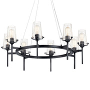 Kichler 43695BK Eight Light Chandelier, Black (3)