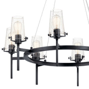 Kichler 43695BK Eight Light Chandelier, Black (4)