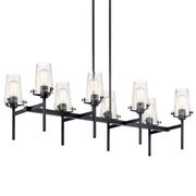 Kichler 43696BK Eight Light Linear Chandelier, Black (3)