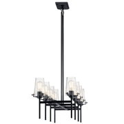 Kichler 43696BK Eight Light Linear Chandelier, Black (4)