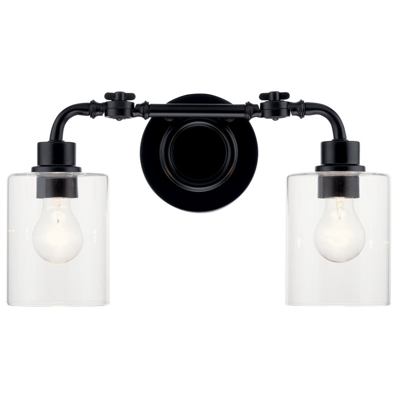 Kichler 45665BK Two Light Bath, Black (3)