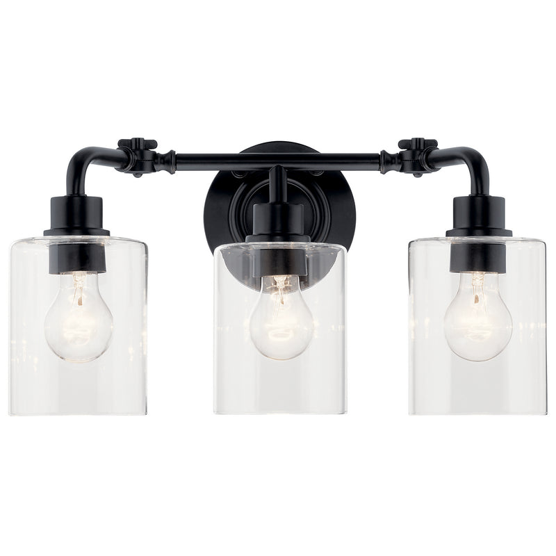 Kichler 45666BK Three Light Bath, Black (4)