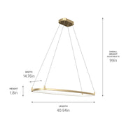 Kichler 84312CG LED Chandelier, Champagne Gold (5)