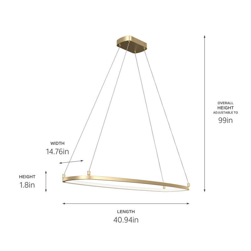 Kichler 84312CG LED Chandelier, Champagne Gold (5)