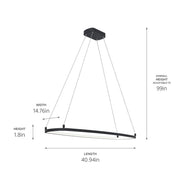Kichler 84312MBK LED Chandelier, Matte Black (6)