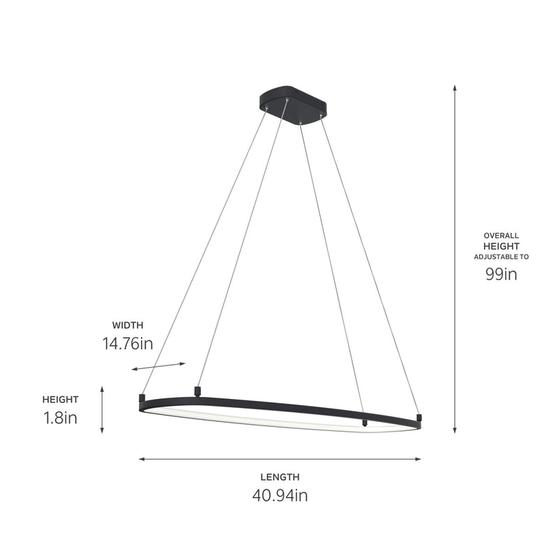Kichler 84312MBK LED Chandelier, Matte Black (6)