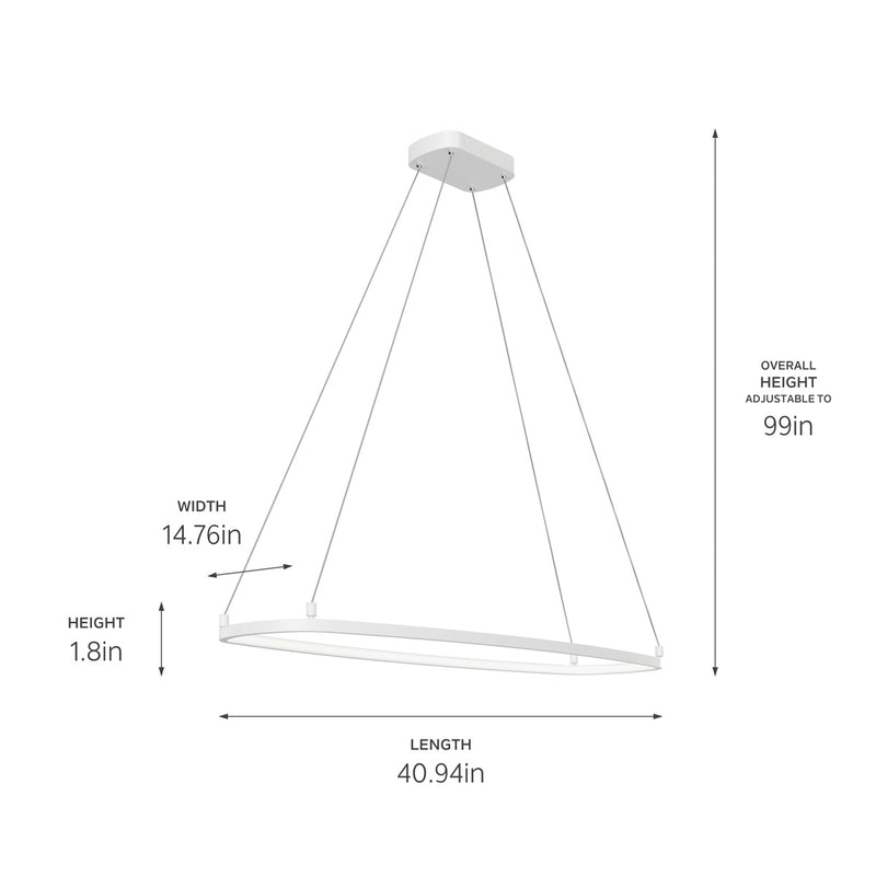 Kichler 84312WH LED Chandelier, White (6)