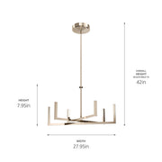 Kichler 84313PN LED Chandelier, Polished Nickel (6)