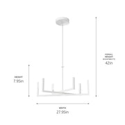 Kichler 84313WH LED Chandelier, White (6)