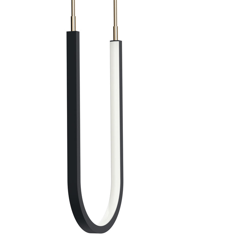 Kichler 84315MBK LED Linear Chandelier, Matte Black (3)