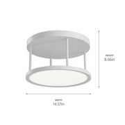 Kichler 84319WH LED Semi Flush Mount, White (3)
