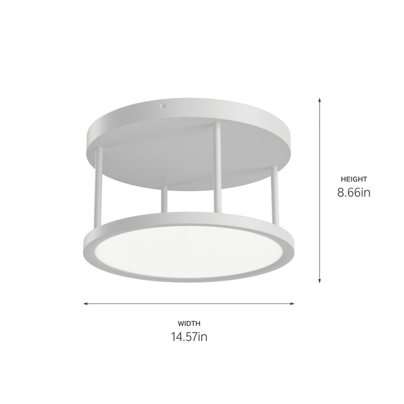 Kichler 84319WH LED Semi Flush Mount, White (3)