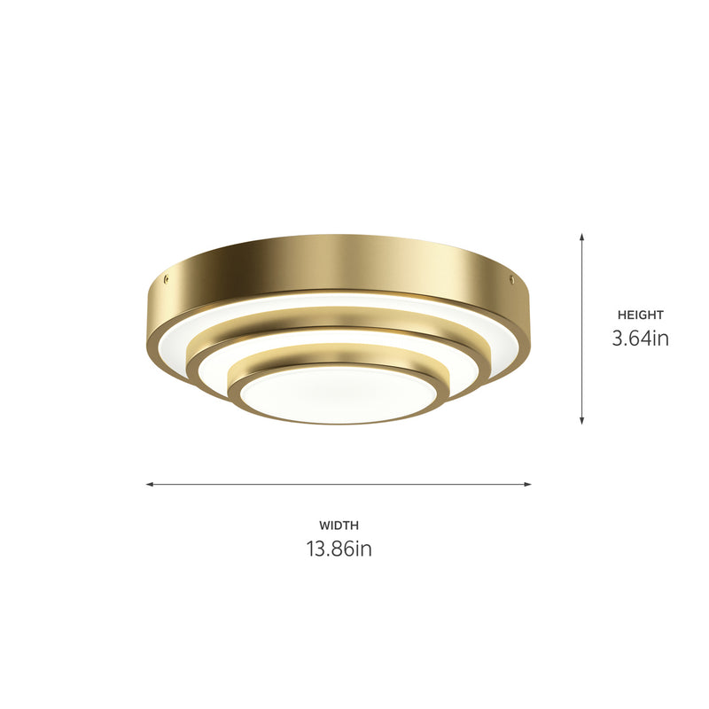 Kichler 84320CG LED Flush Mount, Champagne Gold (3)