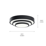 Kichler 84320MBK LED Flush Mount, Matte Black (3)