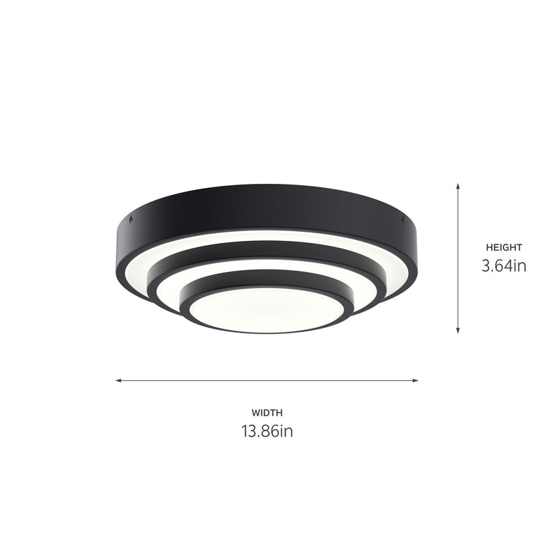 Kichler 84320MBK LED Flush Mount, Matte Black (3)