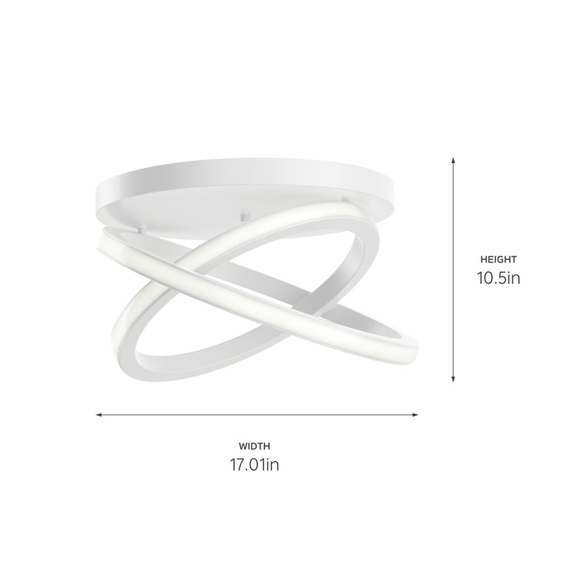 Kichler 84321WH LED Flush Mount, White (3)