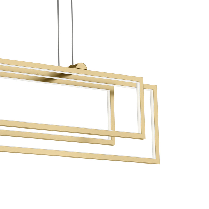 Kichler 84322CG LED Linear Chandelier, Champagne Gold (3)