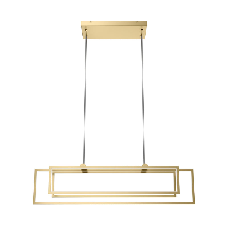 Kichler 84322CG LED Linear Chandelier, Champagne Gold (4)
