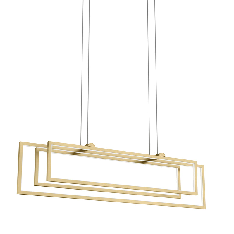 Kichler 84322CG LED Linear Chandelier, Champagne Gold (5)