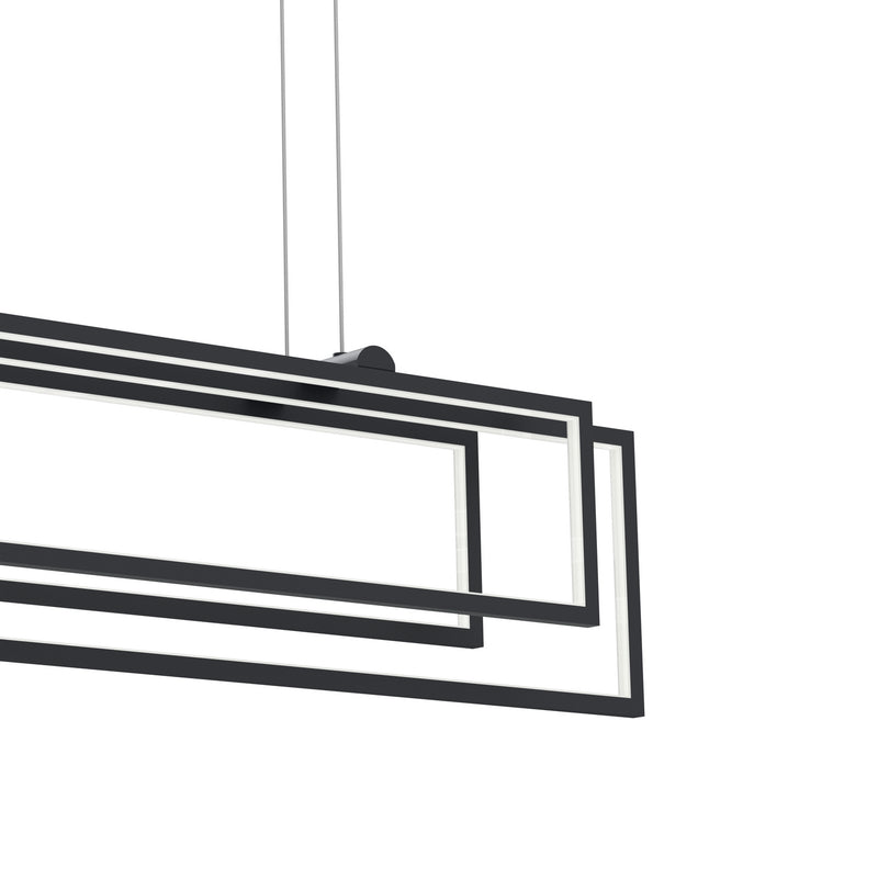 Kichler 84322MBK LED Linear Chandelier, Matte Black (3)