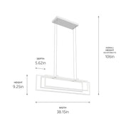 Kichler 84322WH LED Linear Chandelier, White (6)