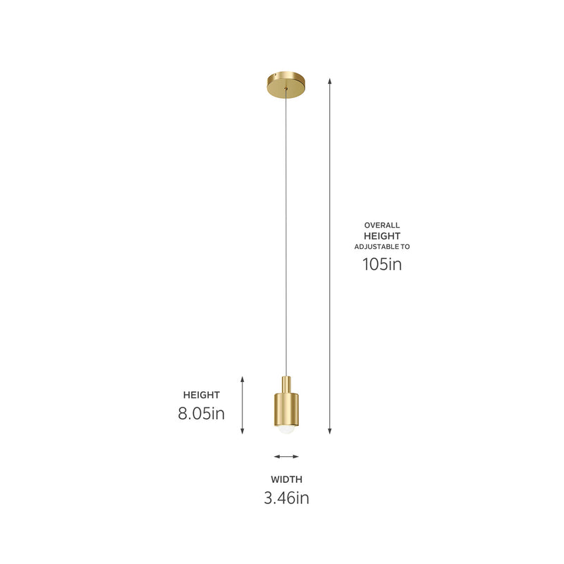 Kichler 84324CG LED Pendant, Champagne Gold (5)