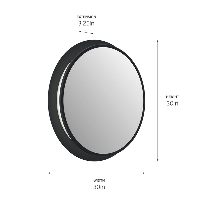Kichler 86004MBK LED Mirror, Matte Black (4)