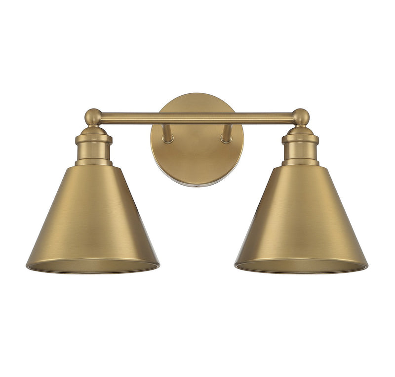 Shoppers Lighting SH80063NB Alana Two Light Bathroom Vanity Light, Natural Brass Alternate Image.jpg