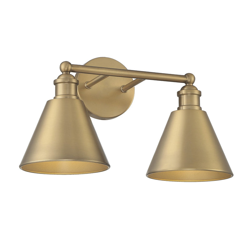 Shoppers Lighting SH80063NB Alana Two Light Bathroom Vanity Light, Natural Brass Alternate Image 2.jpg