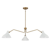 Shoppers Lighting SH7019WHNB Violet Three Light Pendant, White with Natural Brass Alternate Image.jpg
