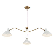 Shoppers Lighting SH7019WHNB Violet Three Light Pendant, White with Natural Brass Alternate Image 3.jpg