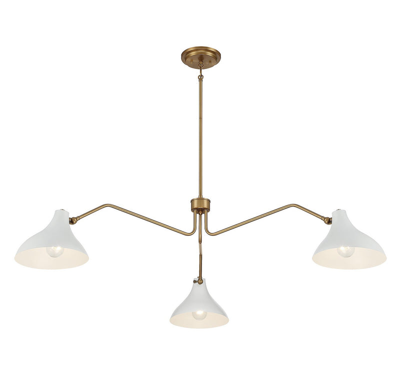 Shoppers Lighting SH7019WHNB Violet Three Light Pendant, White with Natural Brass Alternate Image 3.jpg