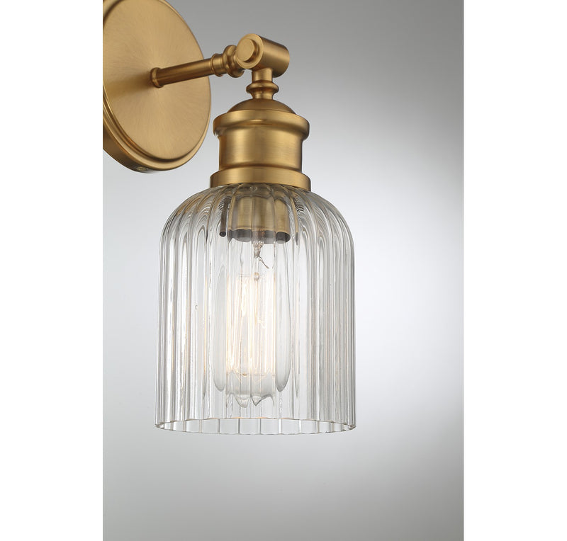 Shoppers Lighting SH90083NB Isabel One Light Wall Sconce, Natural Brass Alternate Image.jpg