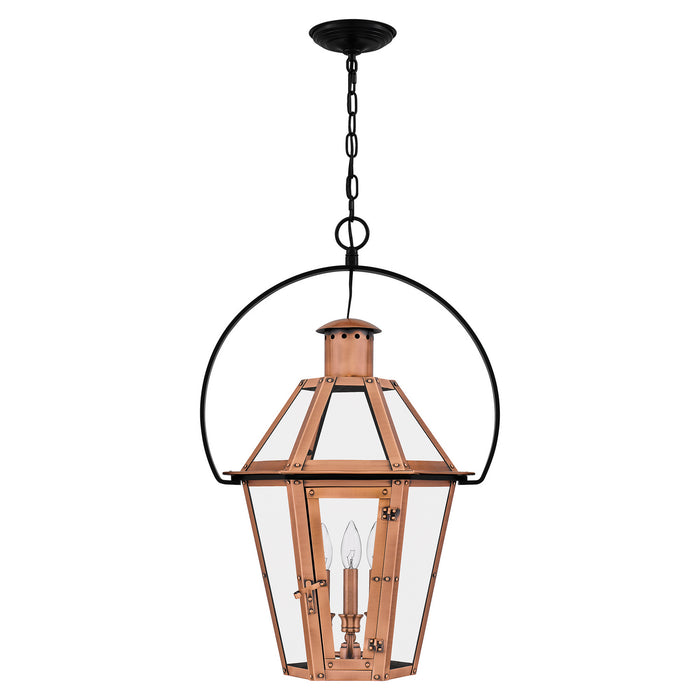 Quoizel BURD1918AC Burdett Three Light Outdoor Hanging Lantern, Aged Copper Alternate Image.jpg