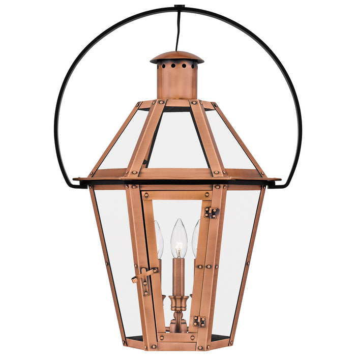 Quoizel BURD1918AC Burdett Three Light Outdoor Hanging Lantern, Aged Copper Alternate Image 4.jpg