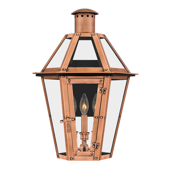 Quoizel BURD8415AC Burdett Three Light Outdoor Wall Lantern, Aged Copper Alternate Image 2.jpg