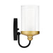 Quoizel ROW8605MBK Rowland One Light Wall Sconce, Matte Black Alternate Image 3.jpg
