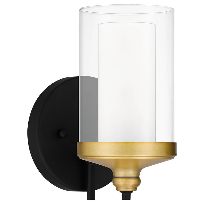 Quoizel ROW8605MBK Rowland One Light Wall Sconce, Matte Black Alternate Image 4.jpg